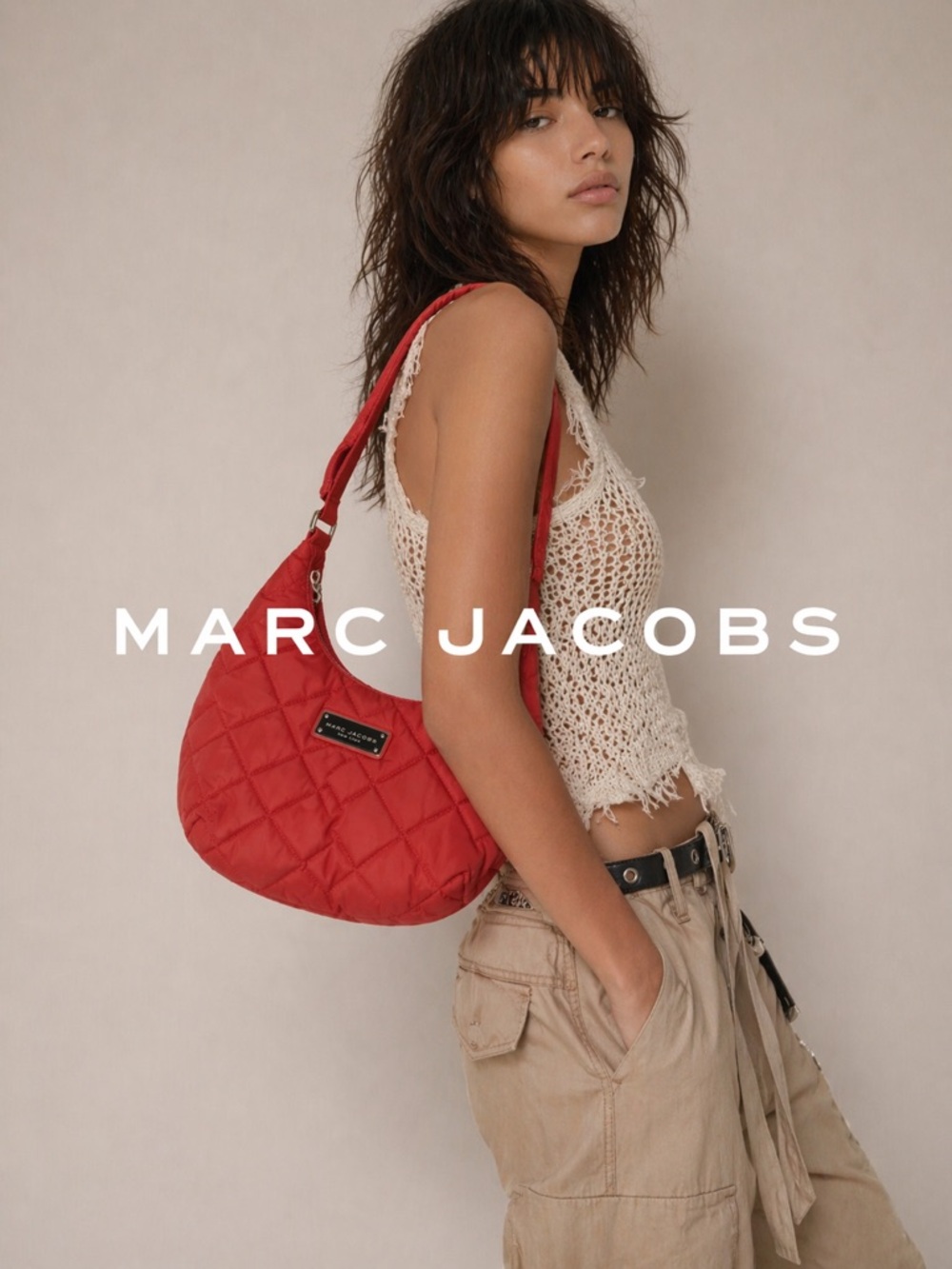 Marc Jacobs Quilted Nylon Shoulder Bag – Sunset Red | Gold Hardware | NWT - Picture 4 of 13